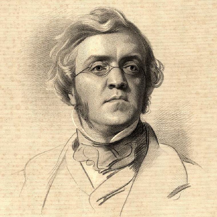 William Makepeace Thackeray. Steel engraving, published by Smith, Elder & Co